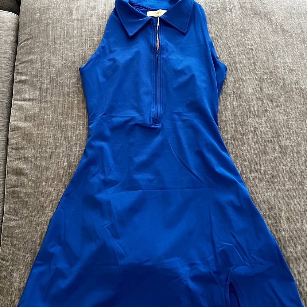 Royal blue tennis athletic dress - Picture 2 of 4